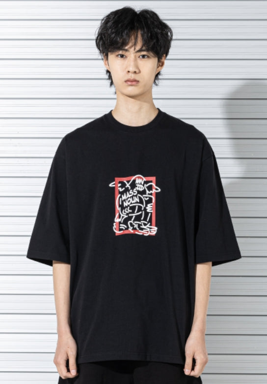 マスノウン(MASSNOUN) MN MONSTER ANGEL T-SHIRTS MSTTS006-BK