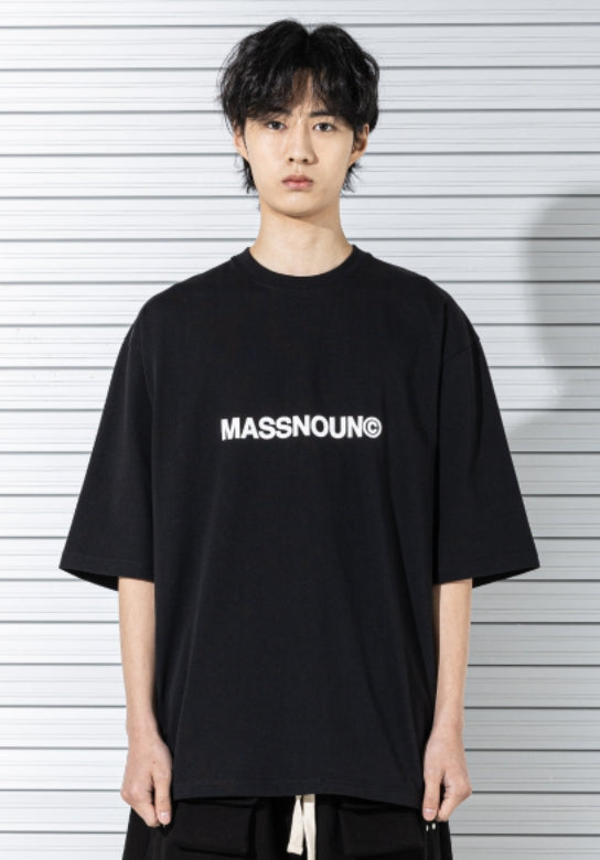 マスノウン(MASSNOUN)  C LOGO OVERSIZED T-SHIRTS MSTTS008-BK