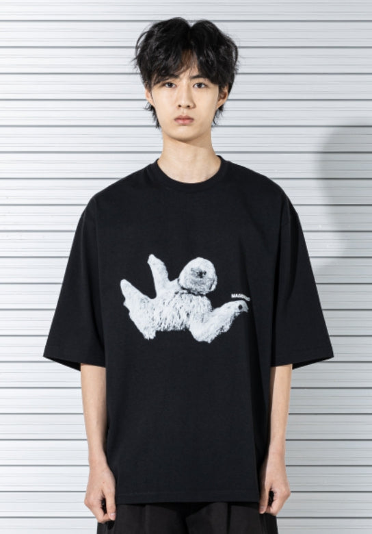 マスノウン(MASSNOUN) SLOTH OVERSIZED T-SHIRTS MSTTS009-BK