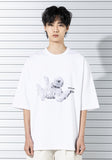 マスノウン(MASSNOUN) SLOTH OVERSIZED T-SHIRTS MSTTS009-WT