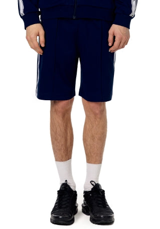 ネイキドニス(NEIKIDNIS) JACQUARD LINE TRACK SHORTS / NAVY