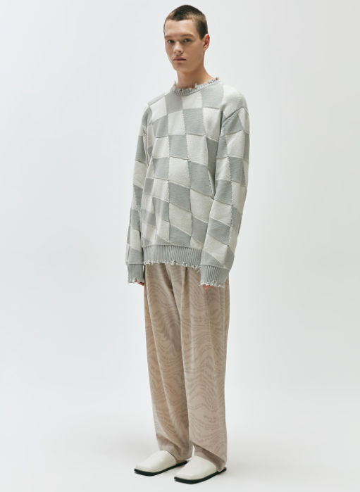 MMIC(エムエムアイシー) TWISTED TEXT WIDE SLACKS BG