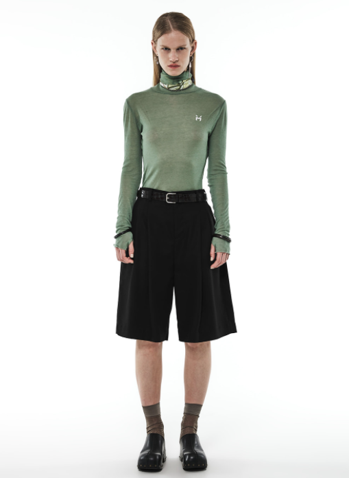 MMIC(エムエムアイシー) WOOL WIDE SHORTS BK