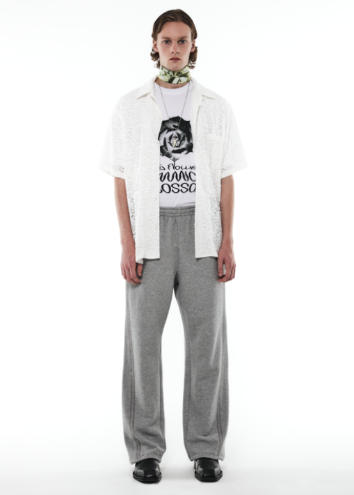 MMIC(エムエムアイシー)   CURVE STITCHED SWEATPANTS GY