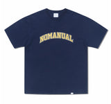 NOMANUAL(ノーマニュアル)  3T ARCH LOGO T-SHIRT - DARK NAVY