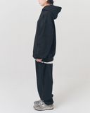 Q CUMBERS (キューカンバース) DOUBLE HOODIE(ver2) / Black