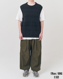 Q CUMBERS (キューカンバース) MIX PATTERN VEST/ Black