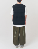 Q CUMBERS (キューカンバース) MIX PATTERN VEST/ Black