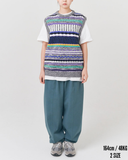 Q CUMBERS (キューカンバース) MIX PATTERN VEST/ Multi