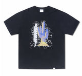 NOMANUAL(ノーマニュアル)  CACTUS T-SHIRT - BLACK