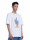 NOMANUAL(ノーマニュアル)  CACTUS T-SHIRT - WHITE