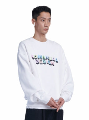 NOMANUAL(ノーマニュアル)  CEREAL SWEATSHIRT - WHITE