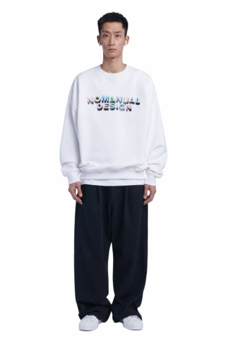 NOMANUAL(ノーマニュアル)  CEREAL SWEATSHIRT - WHITE