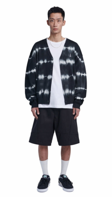 NOMANUAL(ノーマニュアル)  NM TIE DYE CARDIGAN - BLACK