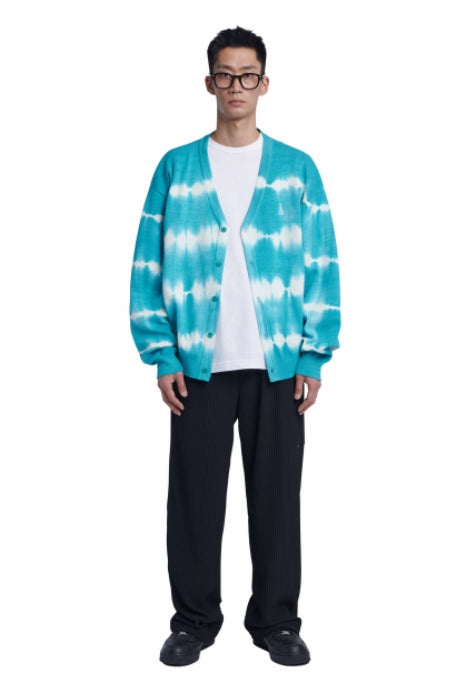NOMANUAL(ノーマニュアル)  NM TIE DYE CARDIGAN - CORAL BLUE