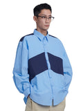 NOMANUAL(ノーマニュアル)  DCA NYLON SHIRTS - BLUE