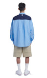 NOMANUAL(ノーマニュアル)  DCA NYLON SHIRTS - BLUE