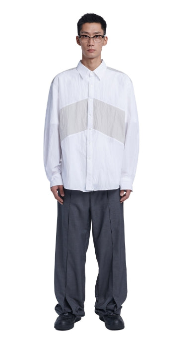 NOMANUAL(ノーマニュアル)  DCA NYLON SHIRTS - WHITE