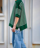 Q CUMBERS (キューカンバース) BIG BASQUE H/S / Green