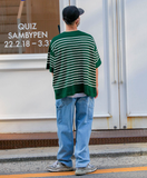 Q CUMBERS (キューカンバース) BIG BASQUE H/S / Green