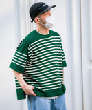 Q CUMBERS (キューカンバース) BIG BASQUE H/S / Green