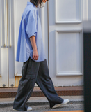 Q CUMBERS (キューカンバース) CITY GUY H/S SHIRT / Sax blue