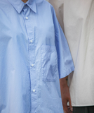 Q CUMBERS (キューカンバース) CITY GUY H/S SHIRT / Sax blue