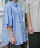 Q CUMBERS (キューカンバース) CITY GUY H/S SHIRT / Sax blue