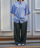 Q CUMBERS (キューカンバース) CITY GUY H/S SHIRT / Sax blue