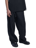 NOMANUAL(ノーマニュアル)  OPEN TUCK PANTS - BLACK