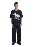 NOMANUAL(ノーマニュアル)  OPEN TUCK PANTS - BLACK