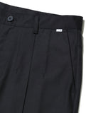 NOMANUAL(ノーマニュアル)  OPEN TUCK PANTS - BLACK