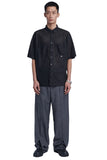 NOMANUAL(ノーマニュアル)  OPEN TUCK PANTS - GRAY