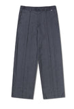 NOMANUAL(ノーマニュアル)  OPEN TUCK PANTS - GRAY