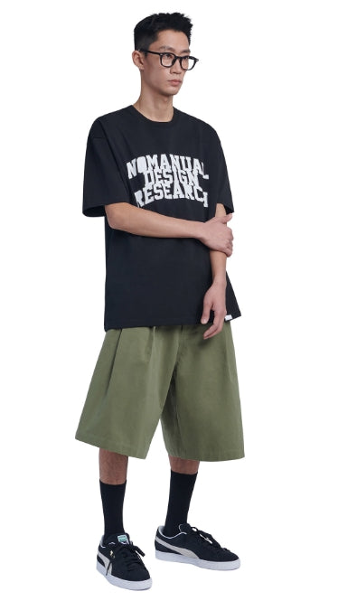 NOMANUAL(ノーマニュアル)  ARCH LOGO T-SHIRT - BLACK