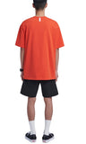 NOMANUAL(ノーマニュアル) ARCH LOGO T-SHIRT - PERMANENT ORANGE