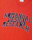 NOMANUAL(ノーマニュアル) ARCH LOGO T-SHIRT - PERMANENT ORANGE