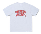 NOMANUAL(ノーマニュアル) ARCH LOGO T-SHIRT - WHITE MELANGE