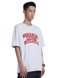 NOMANUAL(ノーマニュアル) ARCH LOGO T-SHIRT - WHITE MELANGE