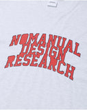 NOMANUAL(ノーマニュアル) ARCH LOGO T-SHIRT - WHITE MELANGE