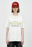 アクメドラビ(acme' de la vie) SLOGAN OLD SCHOOL SHORT SLEEVE T-SHIRT WHITE