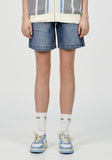 アクメドラビ(acme' de la vie) SIDE ZIPPER DENIM SHORT PANTS BLUE