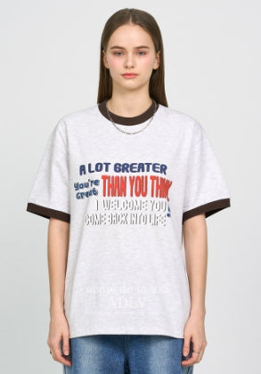 アクメドラビ(acme' de la vie) COLORS SCHEME SETUP SHORT SLEEVE T-SHIRT BROWN