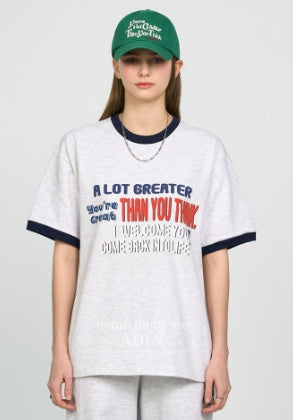 アクメドラビ(acme' de la vie) COLORS SCHEME SETUP SHORT SLEEVE T-SHIRT NAVY