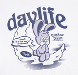 デイライフ(Daylife) Bunny Half T-shirt (White)