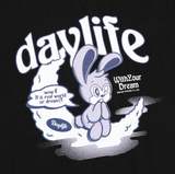 デイライフ(Daylife) Bunny Half T-shirt (Black)