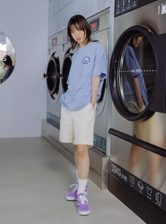 デイライフ(Daylife) Growing Half T-shirt (Light Blue)