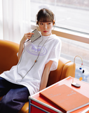 デイライフ(Daylife) Signature Logo Half T-shirt (White)