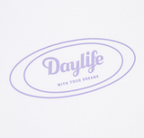 デイライフ(Daylife) Signature Logo Half T-shirt (White)