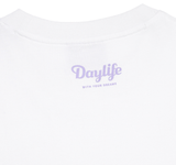 デイライフ(Daylife) Signature Logo Half T-shirt (White)